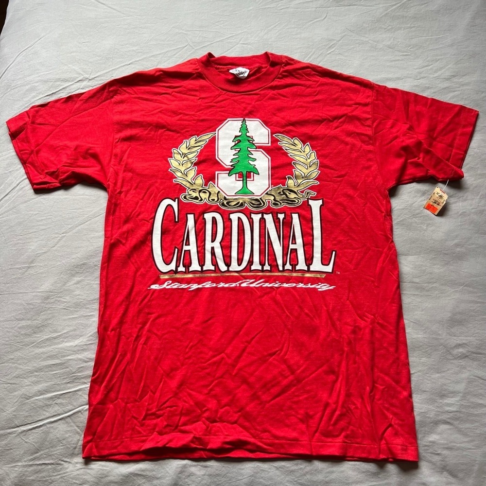 SAVVY‎ Stanford Cardinal T-Shirt XL Vintage Sportswear Red College NWT